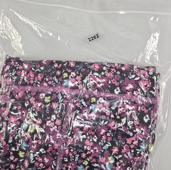 Tek Gear Workout Gear Women's Floral Pink Leggings Crop Size XL AE-2282 - Picture 14 of 14
